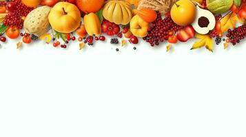 Thanksgiving day or autumn composition with pumpkin, oranges, leaves or chicken. Thanksgiving food concept by AI Generated photo