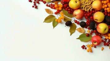 Thanksgiving day or autumn composition with pumpkin, oranges, leaves or chicken. Thanksgiving food concept by AI Generated photo