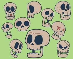 Skull Vector Illustration Set