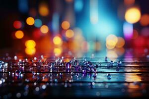 Abstract colorful fun vibe  vibrant color bokeh background. photo