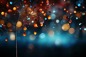 Abstract colorful fun vibe  vibrant color bokeh background. photo