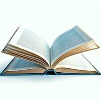 gastos generales ver de abierto libro con vacío blanco blanco paginas cuaderno composición para catalogar, revistas concepto por ai generado foto