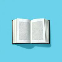 gastos generales ver de abierto libro con vacío blanco blanco paginas cuaderno composición para catalogar, revistas concepto por ai generado foto