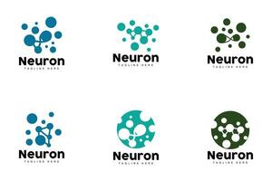 neurona logo, cel adn red vector, y partícula tecnología, sencillo ilustración modelo diseño vector