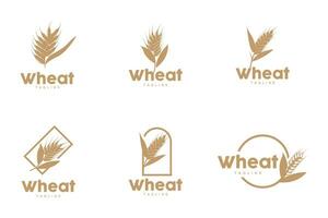 Wheat Logo Grain Design Simple Illustration Template vector