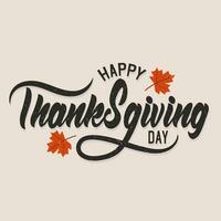 Happy Thanksgiving Day lettering design for greeting card vector
