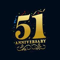 Anniversary design for 65 year marriage life vector