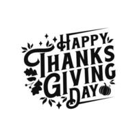 Happy Thanksgiving Day background with dried leaves vector