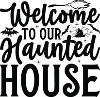 Halloween - Lettering design for greeting banners, Mouse Pads, Prints, Cards and Posters, Mugs, Notebooks, Floor Pillows and T-shirt prints design. vector