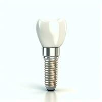 Close up of a dental tooth implant or healthy human teeth. White enamel and dental implants surgery concept by AI Generated photo