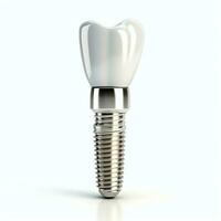 Close up of a dental tooth implant or healthy human teeth. White enamel and dental implants surgery concept by AI Generated photo