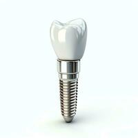 Close up of a dental tooth implant or healthy human teeth. White enamel and dental implants surgery concept by AI Generated photo