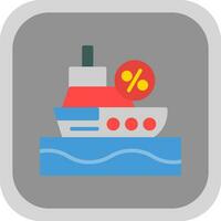 Discounted Cruise Ship Vector Icon Design