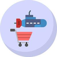 Shopping Submarine Vector Icon Design