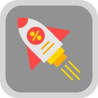 Discounted Spaceship Vector Icon Design