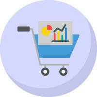 Shopping Graph Vector Icon Design