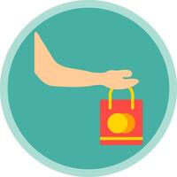 Shopping Hand Vector Icon Design