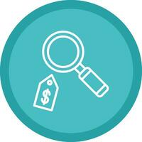 Price Magnifying Glass Vector Icon Design