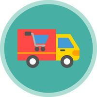 Shopping Delivery Truck Vector Icon Design