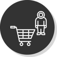 compras astronauta vector icono diseño