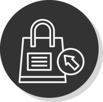 Shopping Bag with Arrow Vector Icon Design