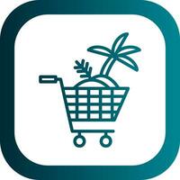 Shopping Cart Island Vector Icon Design
