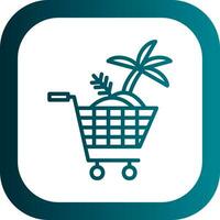 Shopping Cart Island Vector Icon Design