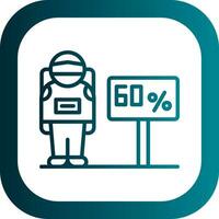 Discounted Astronaut Vector Icon Design