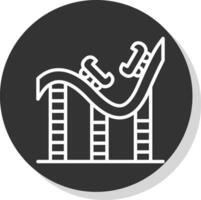 Shopping Roller Coaster Vector Icon Design