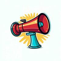 A device megaphone loudspeaker object. Sound device announce concept by AI Generated photo