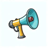 A device megaphone loudspeaker object. Sound device announce concept by AI Generated photo