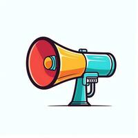 A device megaphone loudspeaker object. Sound device announce concept by AI Generated photo