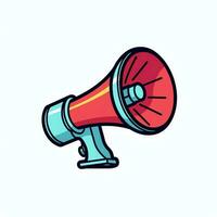A device megaphone loudspeaker object. Sound device announce concept by AI Generated photo