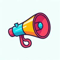 A device megaphone loudspeaker object. Sound device announce concept by AI Generated photo