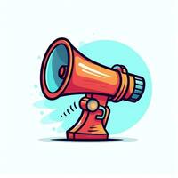 A device megaphone loudspeaker object. Sound device announce concept by AI Generated photo