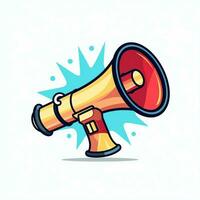 A device megaphone loudspeaker object. Sound device announce concept by AI Generated photo