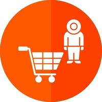 compras astronauta vector icono diseño