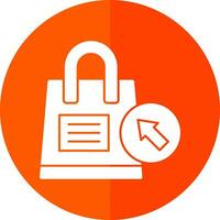 Shopping Bag with Arrow Vector Icon Design