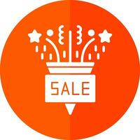 Confetti and Sale Vector Icon Design