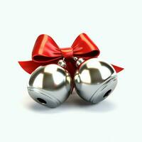 Decorative christmas ornament with christmas golden bells or jingle bells. Christmas decoration concept by AI Generated photo