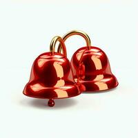 Decorative christmas ornament with christmas golden bells or jingle bells. Christmas decoration concept by AI Generated photo