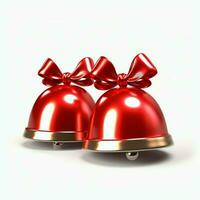 Decorative christmas ornament with christmas golden bells or jingle bells. Christmas decoration concept by AI Generated photo