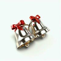 Decorative christmas ornament with christmas golden bells or jingle bells. Christmas decoration concept by AI Generated photo