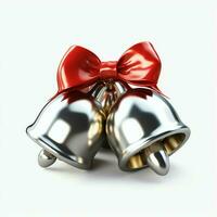 Decorative christmas ornament with christmas golden bells or jingle bells. Christmas decoration concept by AI Generated photo