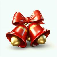 Decorative christmas ornament with christmas golden bells or jingle bells. Christmas decoration concept by AI Generated photo