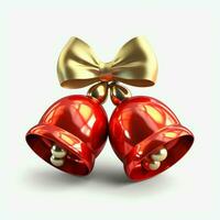 Decorative christmas ornament with christmas golden bells or jingle bells. Christmas decoration concept by AI Generated photo