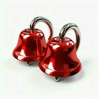 Decorative christmas ornament with christmas golden bells or jingle bells. Christmas decoration concept by AI Generated photo