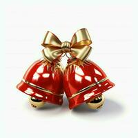 Decorative christmas ornament with christmas golden bells or jingle bells. Christmas decoration concept by AI Generated photo