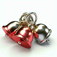 Decorative christmas ornament with christmas golden bells or jingle bells. Christmas decoration concept by AI Generated photo