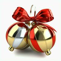 Decorative christmas ornament with christmas golden bells or jingle bells. Christmas decoration concept by AI Generated photo